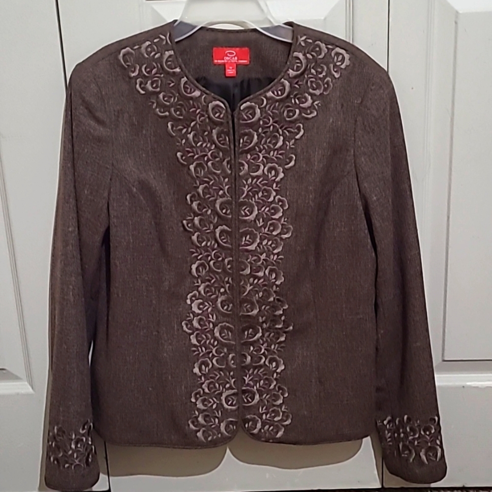 OSCAR DE LA RENTA-EMBROIDERED JACKET new Available